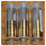 (3) Rolls of 60 UNC Ultimate Nickel Set