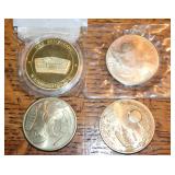 (4) Coins incl. Pentagon, Moon, Ducks