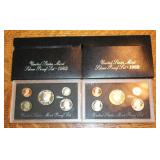 (2) 1992 US Mint Silver Proof Set