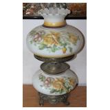 Floral Oil Lamp Converted