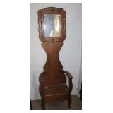 Hall Tree Chair w/ Mirror