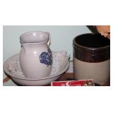 Wash bowl and pitchure
