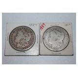 (2) 1884 Morgans 