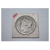 1885 Morgan silver dollar