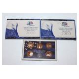 (2) 2000 US Mint quarter proof sets