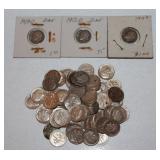 70 Eisenhower silver dimes