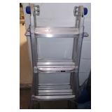 Folding aluminum ladder