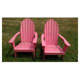 Lg. pink adirondack chairs