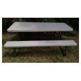 Plastic folding picnic table