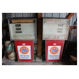 Vintage gas pumps w/ stainless bodies- 70