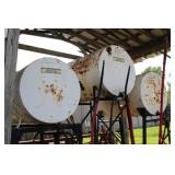 3 fuel tanks on stands (2-250, 1-275 gal)