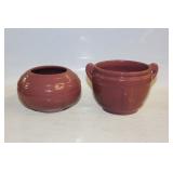 #822 Roseville Matte Color Vase 3"H and Roseville  Matte Color Vase 4" 