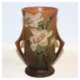 #827 Roseville Magnolia 7” Brown Vase
