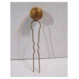 #581 1880 Ladies Baseball gold hairpin