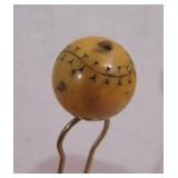 #581 Engraved stitching on a bone baseball #581 Engraved stitching on a bone baseball