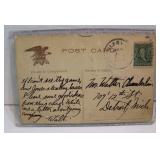 #582 Inscribed and retaining original mailing stamp