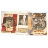 #551 1935 Tiger Lot incl. WS Program, GM 1 Ticket, Scorebook & Navin Memorial #551 1935 Tiger Lot incl. WS Program, GM 1 Ticket, Scorebook & Navin Memorial