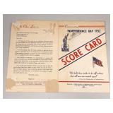 #565 Rare & Interesting 1952 Tigers Scorecard protesting lack of Negro players5