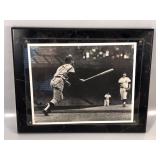 #566 Mickey Mantle signed home run off McLain photo #566 Mickey Mantle signed home run off McLain photo