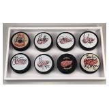 #598 8 Detroit Red Wings Signed Pucks incl. Franzen