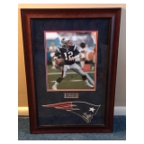 #571 Tom Brady signed 11x14 framed & matted