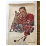 #634 D Detroit Red Wing HOF Gordie Howe Poster-