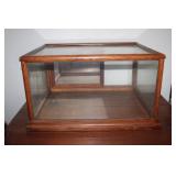 25” x 15” deep glass oak display case