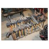 Blacksmithing rack w/ hammers