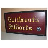 Cutthroats Billiards sign