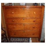 4 drawer antique cherry dresser w/ locks on each drawer