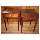 Pair of antique walnut wash stands