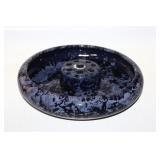 Weller low bowl and matching frog in blue 