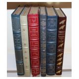 6 leather bound books 