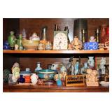 Sm. collection of pottery, figures, etc.