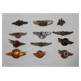 #158 Aircraft related lot of pins incl. Delta, Embry Riddle, Darr Aero Tech, Atlantic