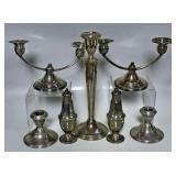 #126#126 sterling lot- candlesticks, S&P