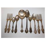 #139 Sterling flatware of 10- 14.5 oz