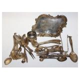 #148 Sterling lot incl. baby rattle