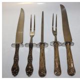 #150 Sterling handled carving sets Iilly
