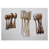 #155 800 flatware sterling lot—17.6