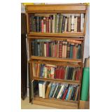 Glass door stacking bookcase