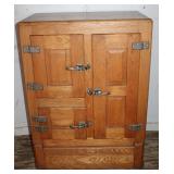 vintage ice box- porcelain inside