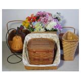Longaberger flowers in baskets