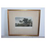 Richmond engraving by J. C. Allen print matted and framed