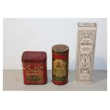 Misc. advertising tins, etc.