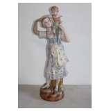 French bisque figurine mother and child
