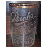 Stroh’s Beer Detroit MI Beer glass