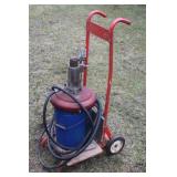 Greese drum pump on cart