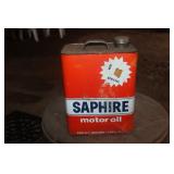 Saphire Motor Oil can