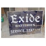 Porcelian Exide sign
